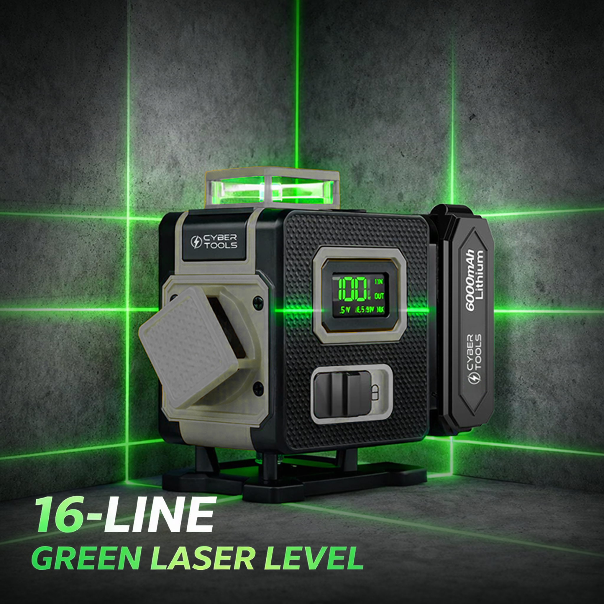 CyberGreen Pro 4D 360° Green Laser Level