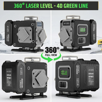 CyberGreen Pro 4D 360° Green Laser Level