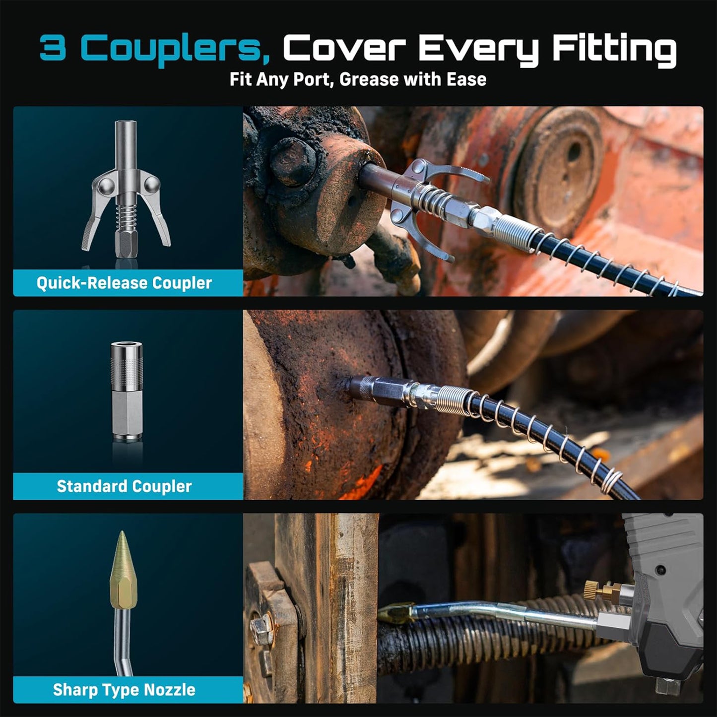 3 Couplers, Cover Evry Fitting