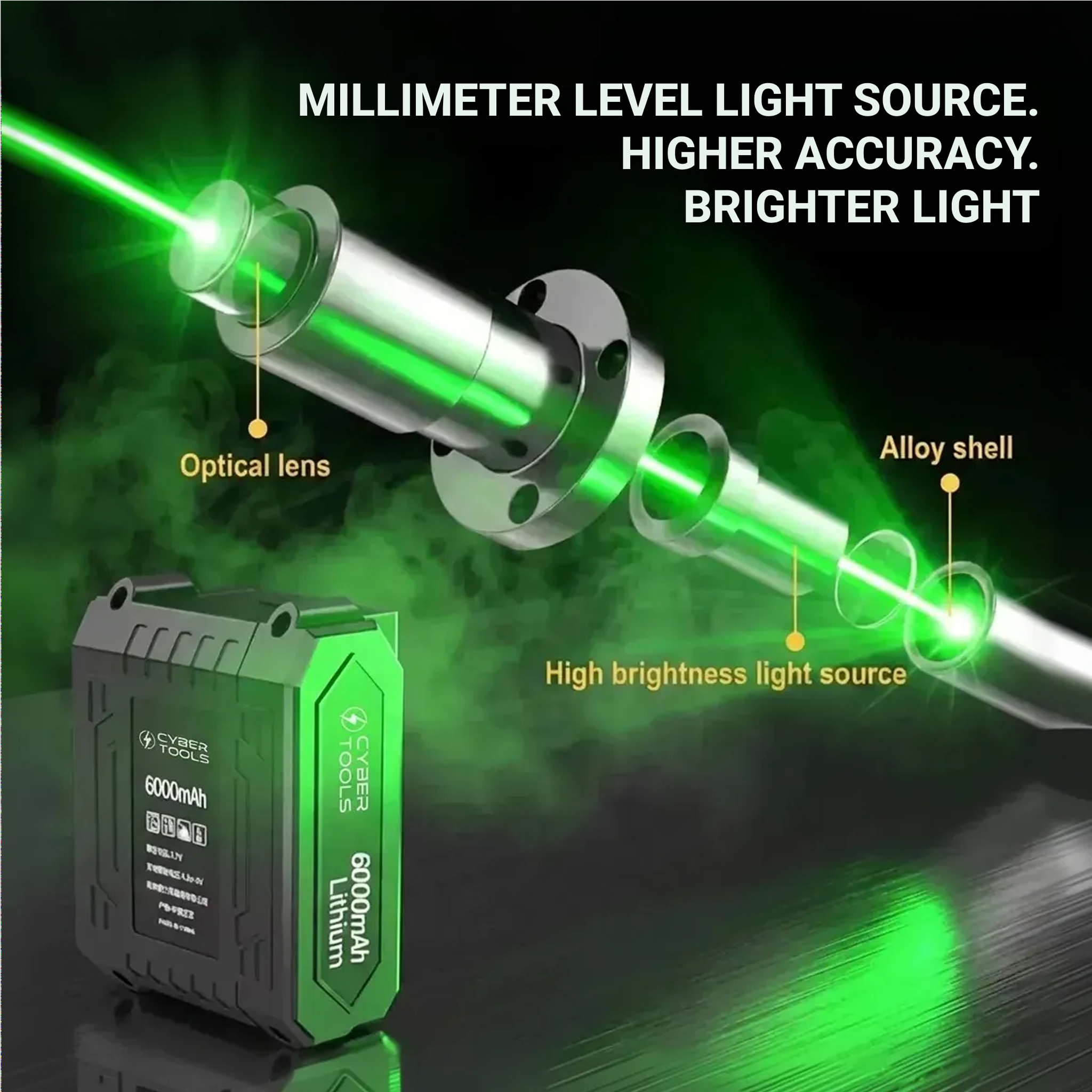 CyberGreen Pro 4D 360° Green Laser Level