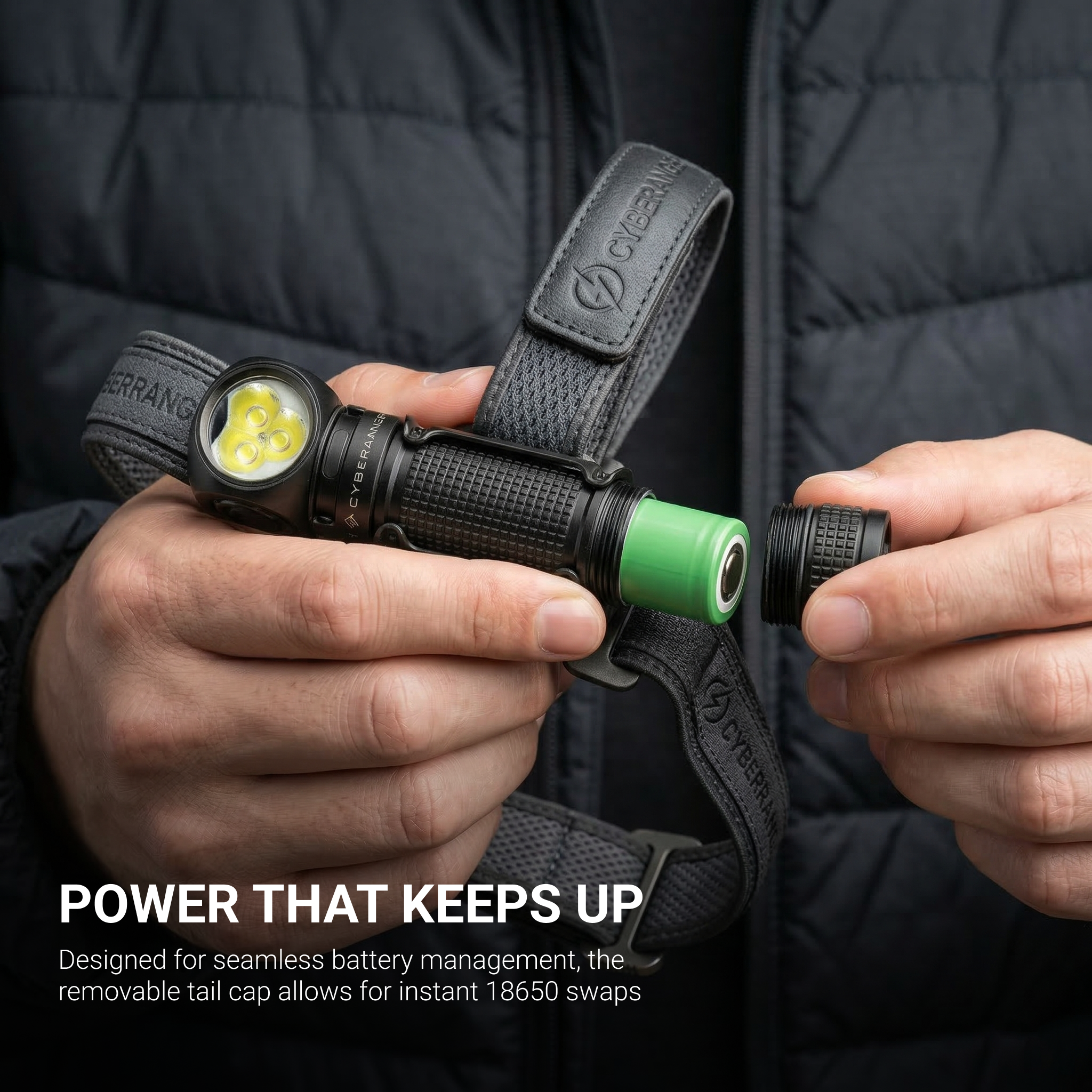 CyberRanger™ 3000 Lumen Smart LED Headlamp