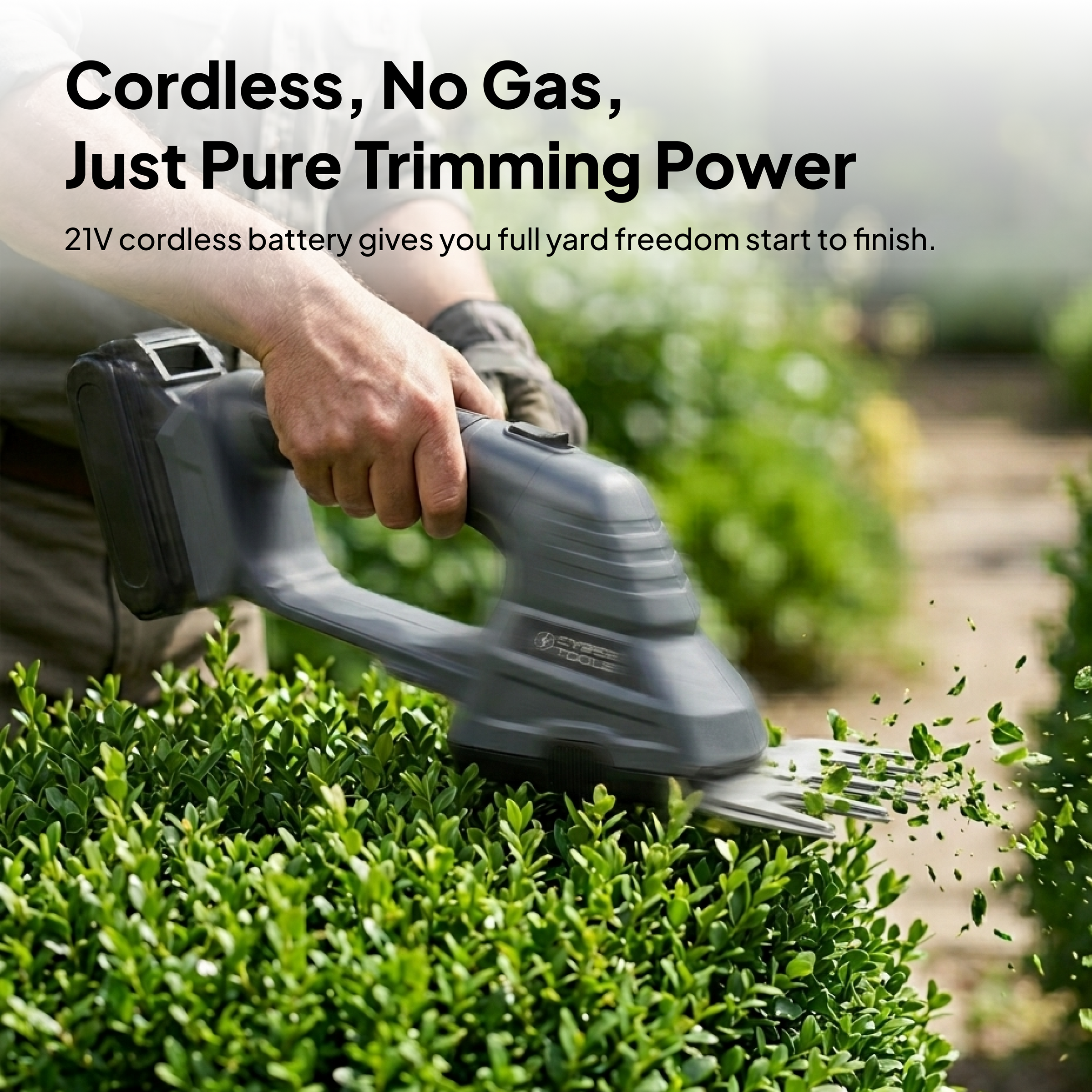 CYBER HedgeMaster Pro 3-in-1 Extended Cordless Hedge Trimmer
