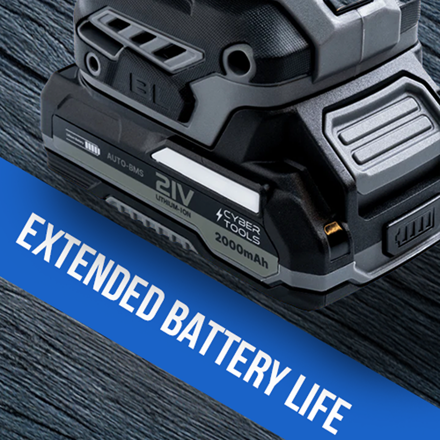 Toughest-Impact Drill-extended battery life