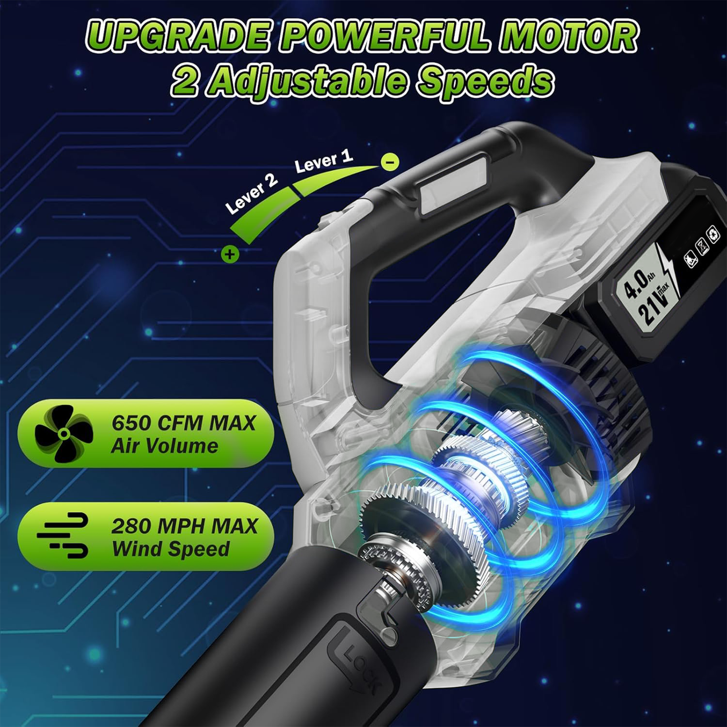 CyberBlast Cordless Leaf Blower