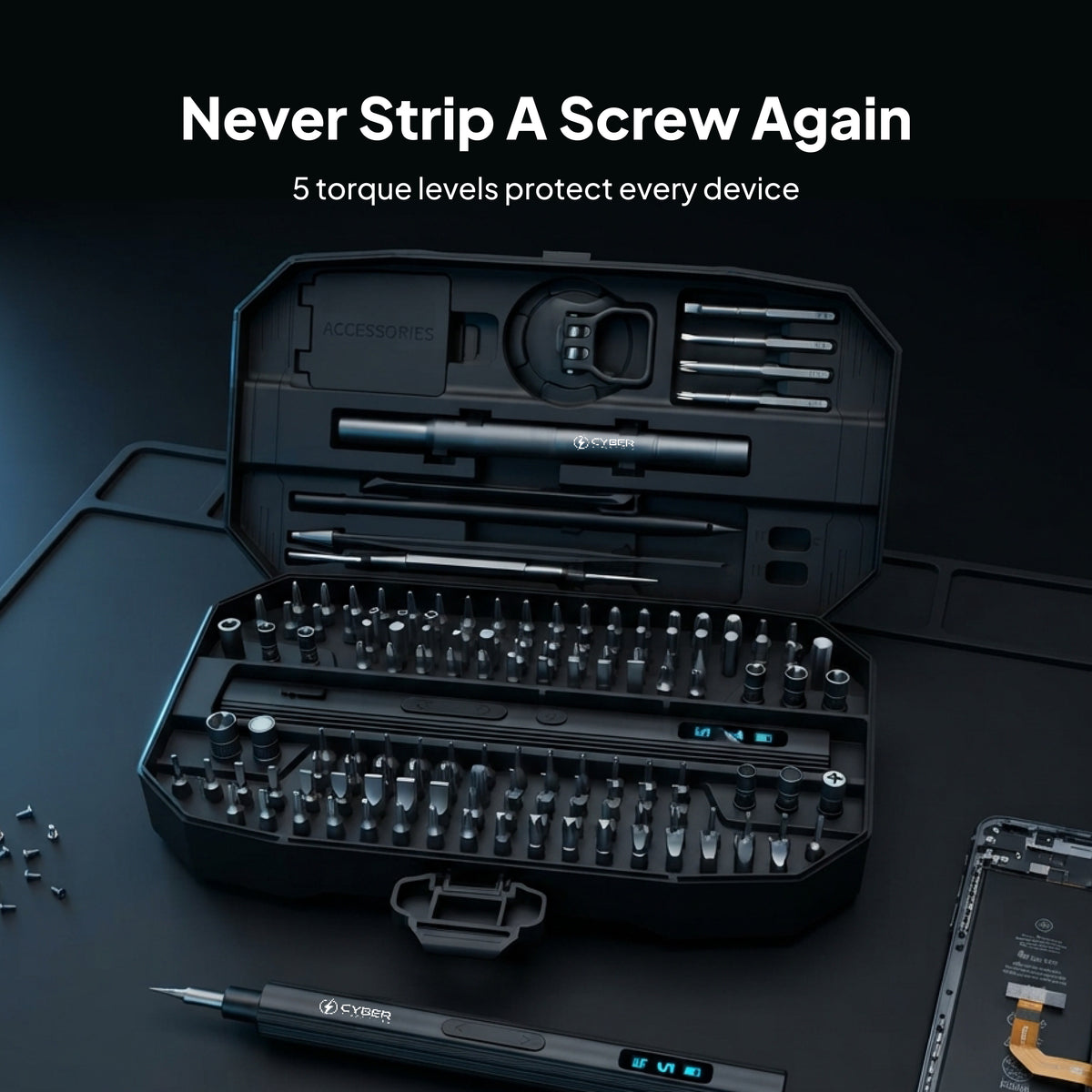 CYBER 155-in-1 Precision Electric Screwdriver
