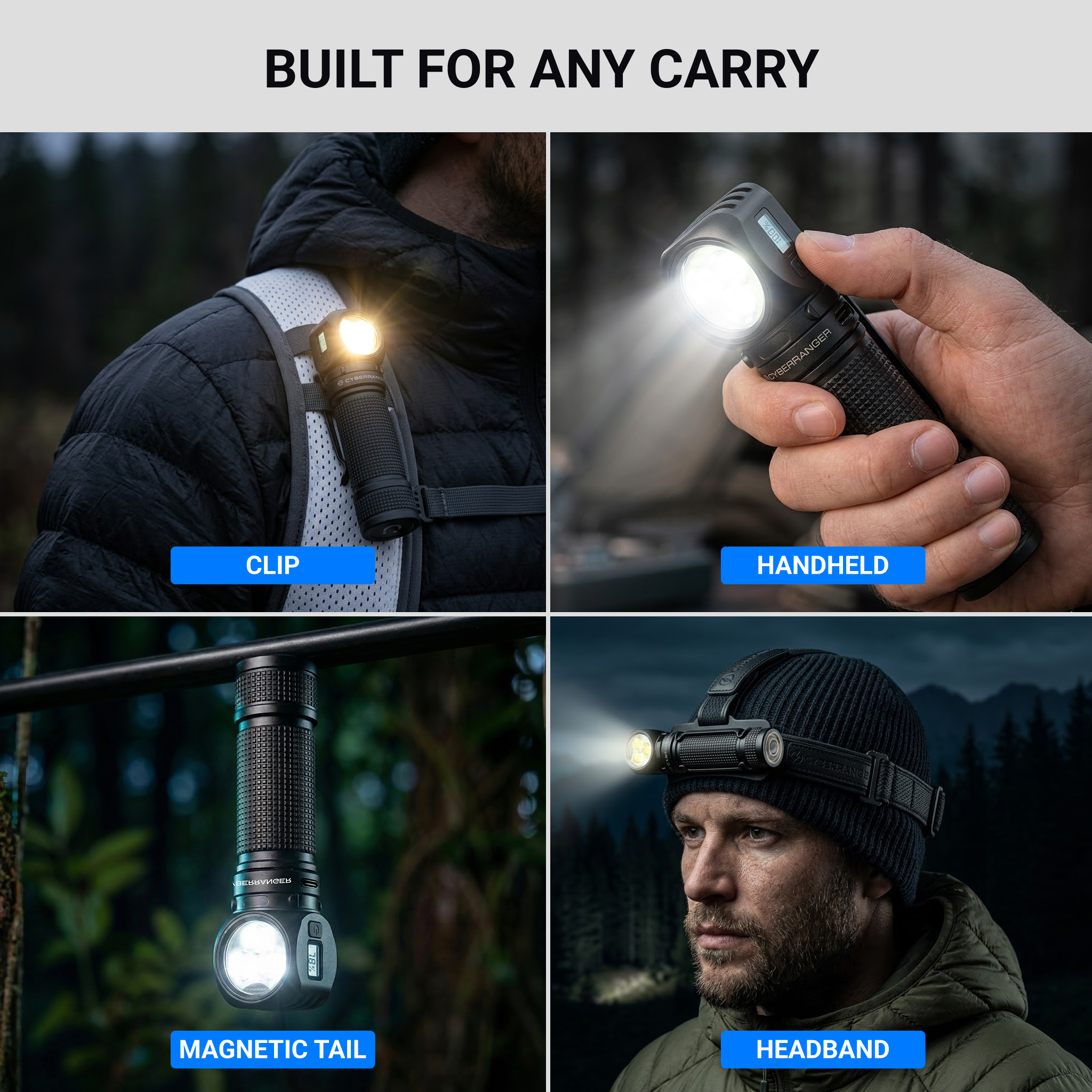 CyberRanger™ 3000 Lumen Smart LED Headlamp