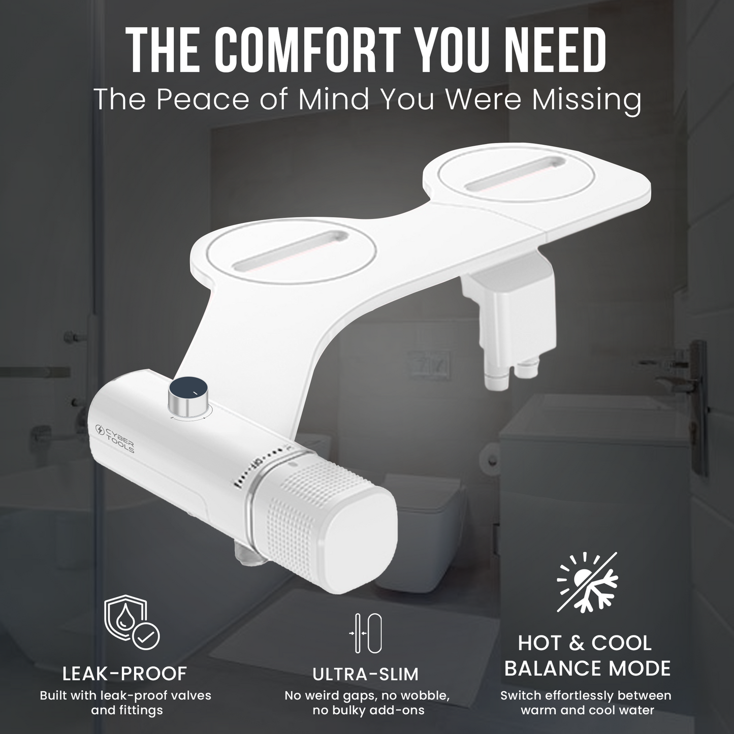 AquaLoo Ultra Slim Bidet Attachment for Toilet