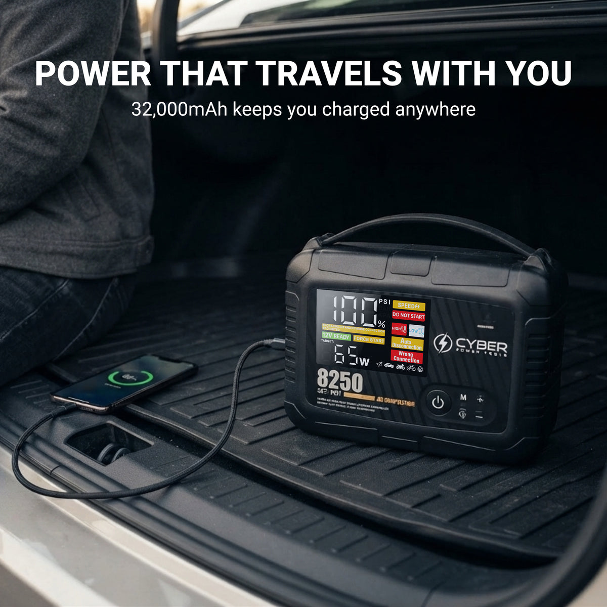 OrcaBoost Pro Jump Starter with Air Compressor