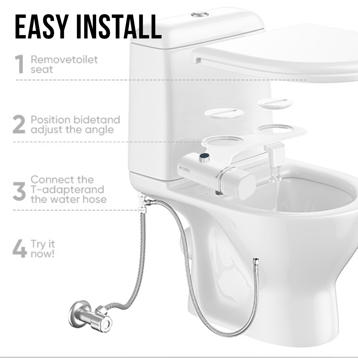AquaLoo Ultra Slim Bidet Attachment for Toilet
