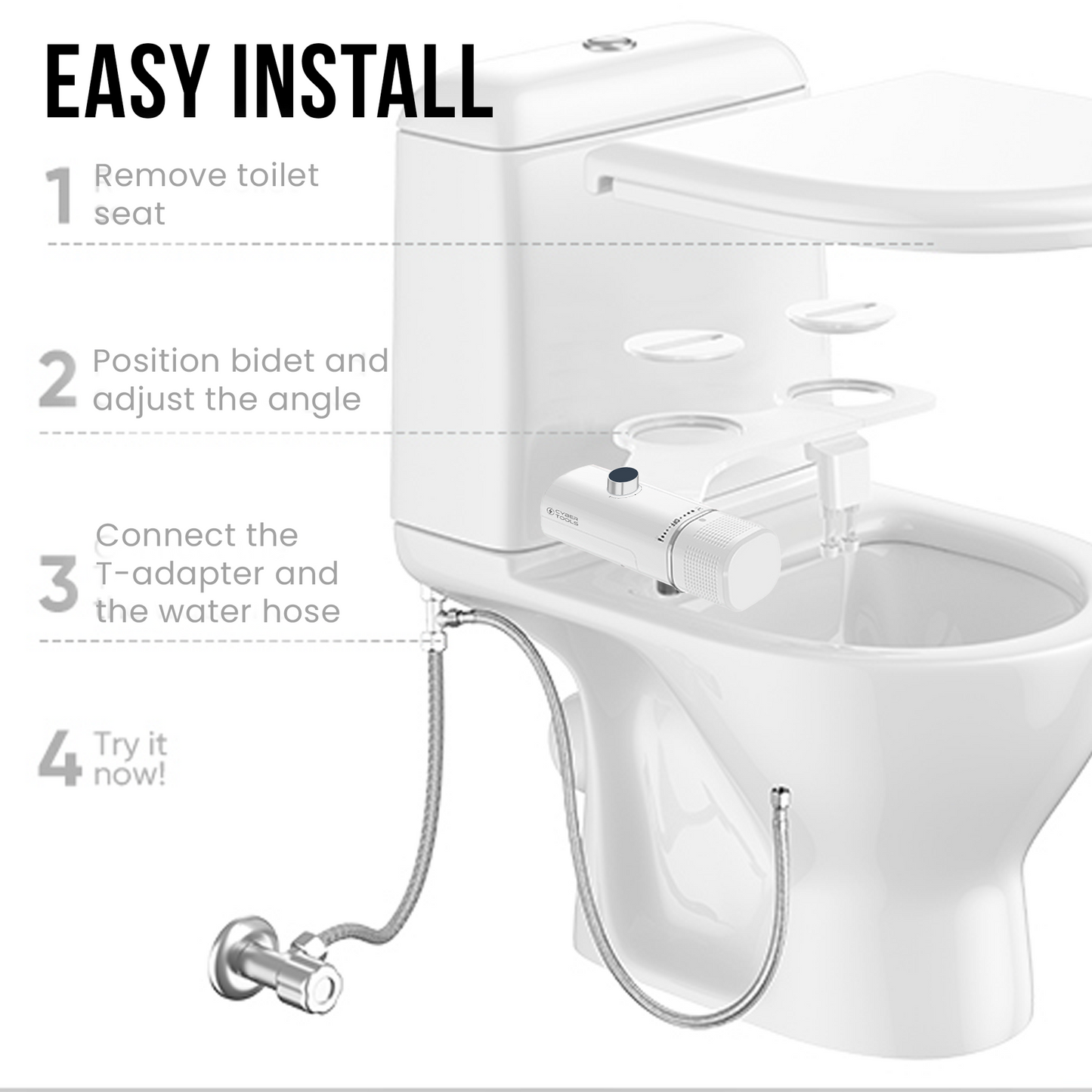 AquaLoo Ultra Slim Bidet Attachment for Toilet